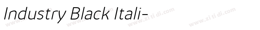 Industry Black Itali字体转换
